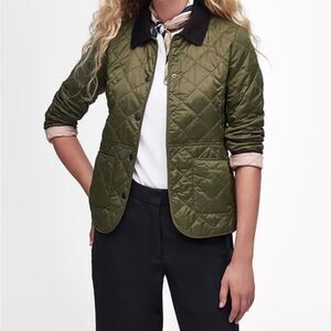 NEW Barbour Women's Deveron Quilted Jacket Olive $290